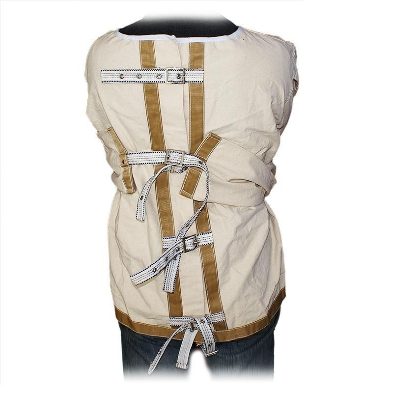 Camisa De Fuerza Unisex Para Adultos, Disfraz De Loco Con Cintas De Polipiel, Talla única Para Fiestas Temáticas